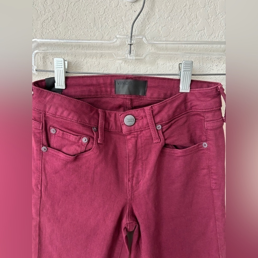 Vince Riley Legging/jean in Bordeaux SZ 24 - Picture 4 of 8